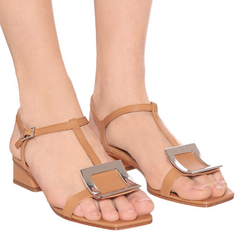 Roger Vivier Bikviv' Leather Sandals - Size 36.5 - G81-19